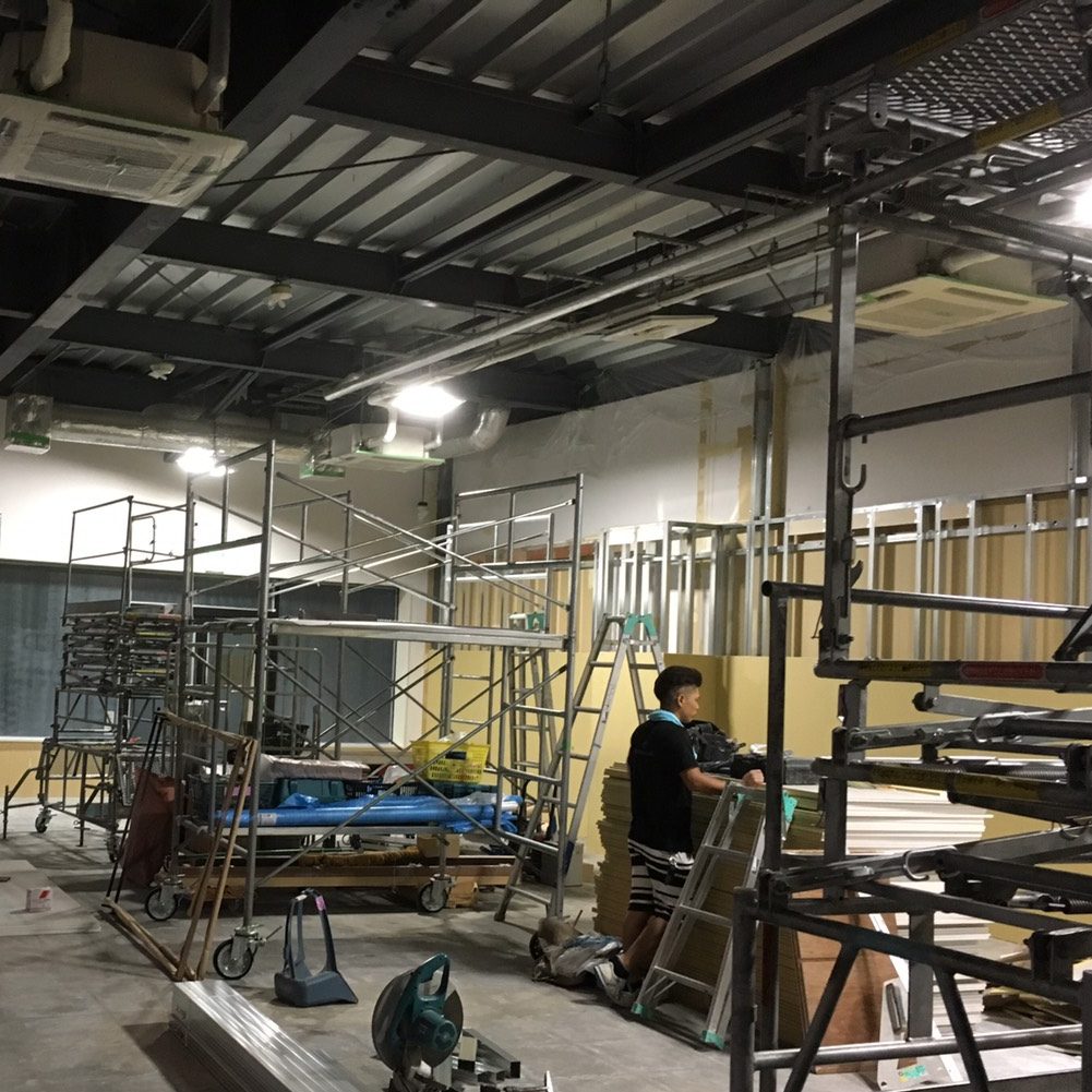 愛知県名古屋市の建築一般工事 リフォーム工事の株式会社松昇の土岐市テナント工事(軽鉄、ボード工事